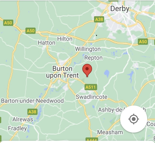 Map of Tutbury for dance classes

